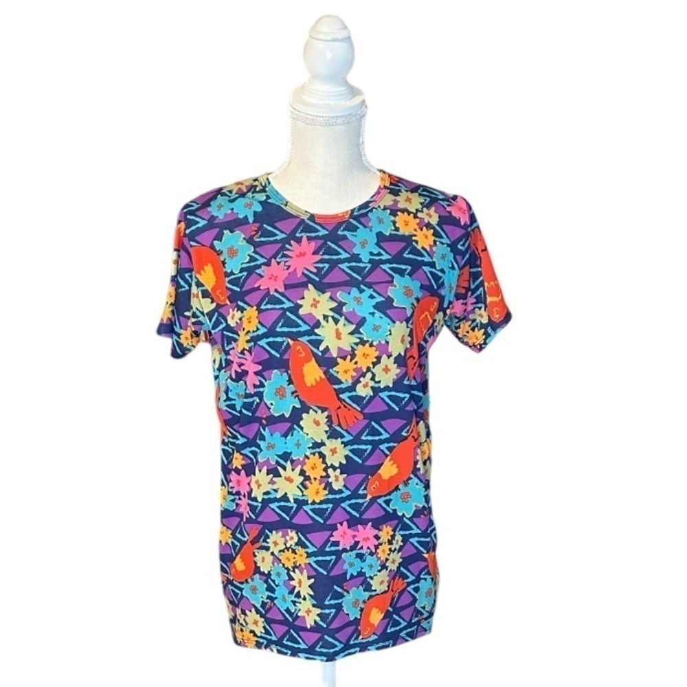 LulaRoe Bright Multicolor T-Shirt in Size 14